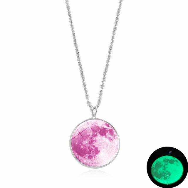 Magical Glow in the Dark Moon Necklace