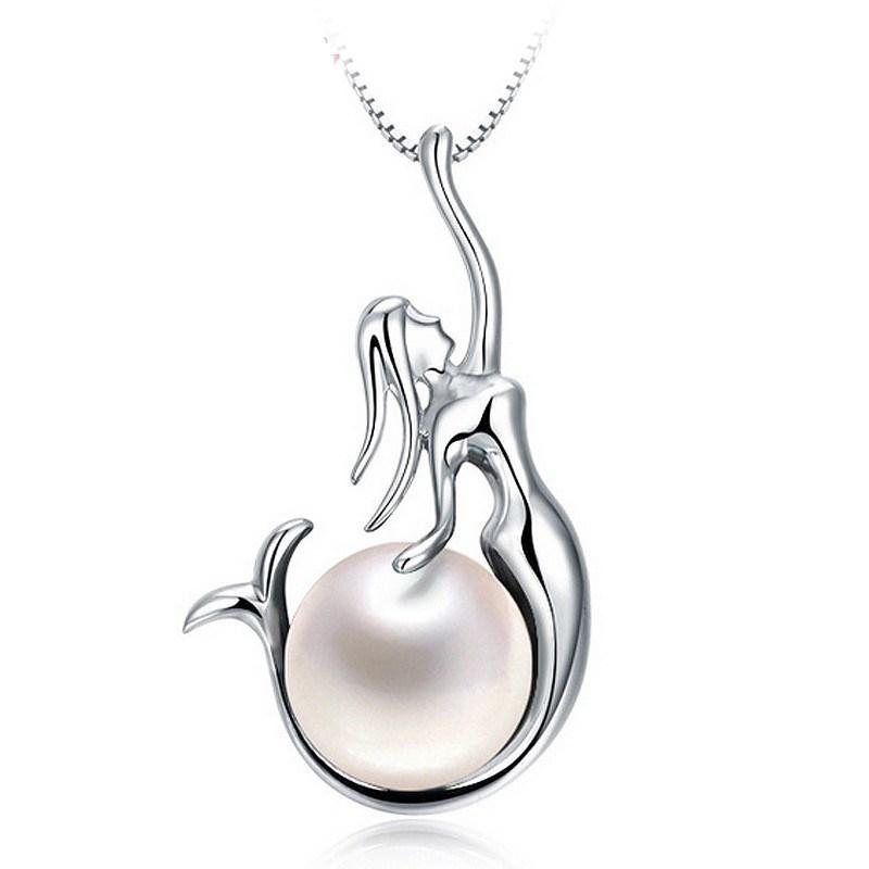 Mermaid Pearl Silver Necklace