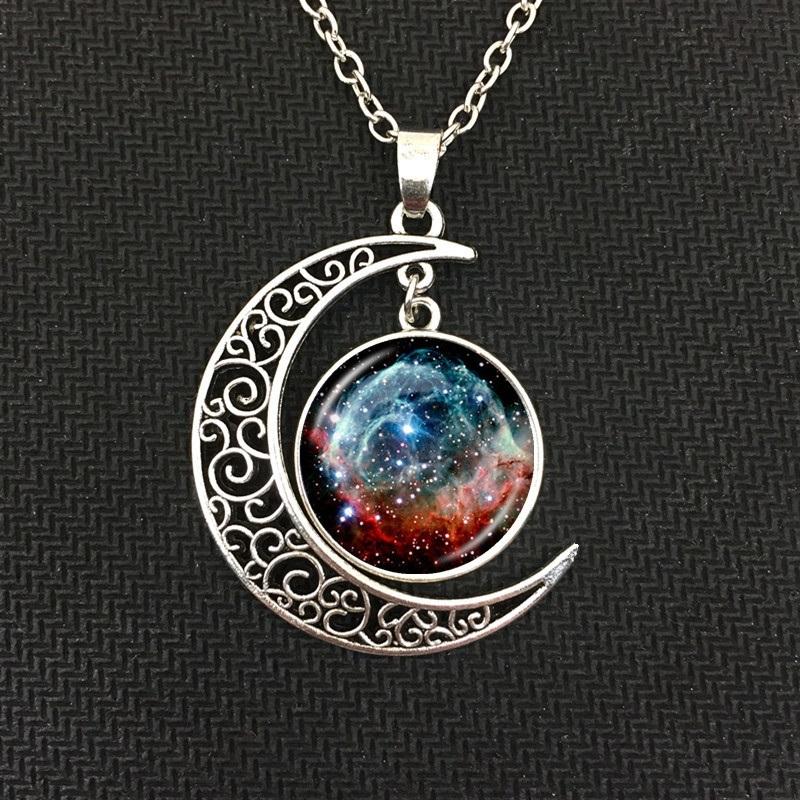 Moon Galaxy Charm Necklace