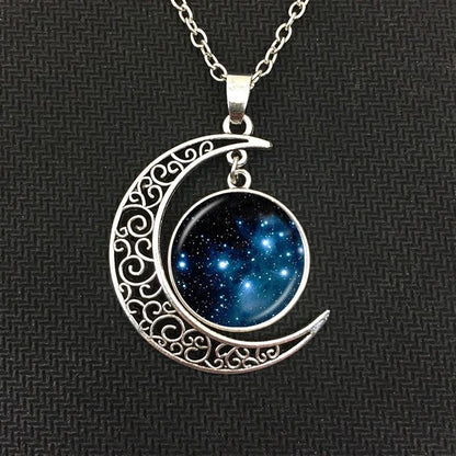 Moon Galaxy Charm Necklace
