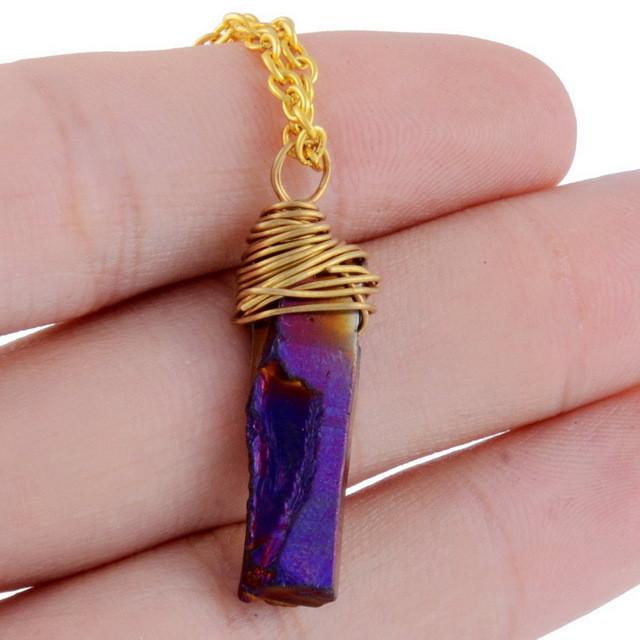 Natural Druzy Crystal Necklace
