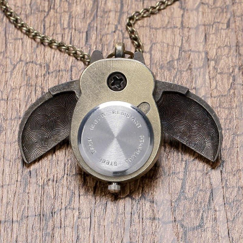 Owl Pocket Watch Long Necklace