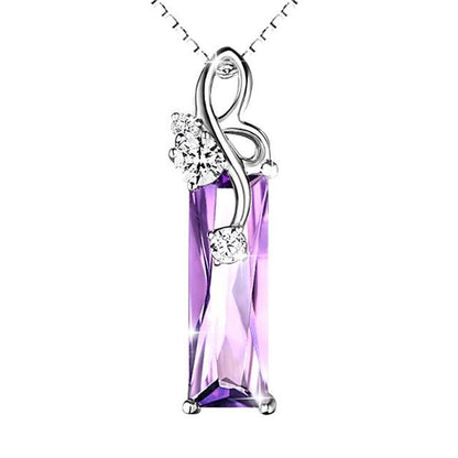 Purple Goddess Silver Necklace