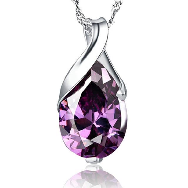 Purple Goddess Silver Necklace