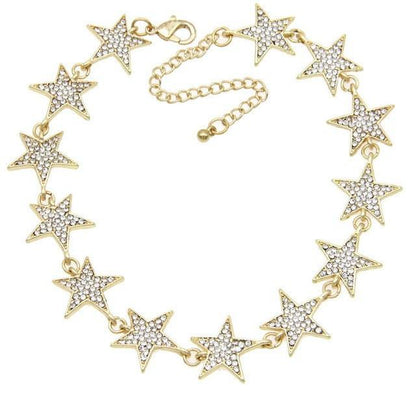 Rhinestone Stars Necklace