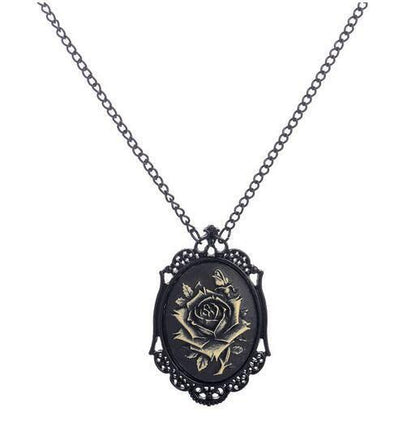 Steampunk Gothic Rose Necklace