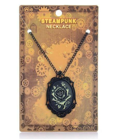 Steampunk Gothic Rose Necklace
