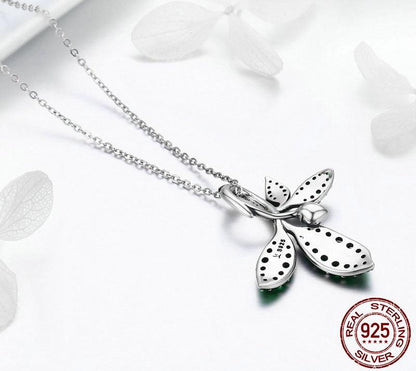 Summer Tree Leaves Sterling Silver Necklace