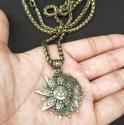 The Majestic Sun and Moon Necklace