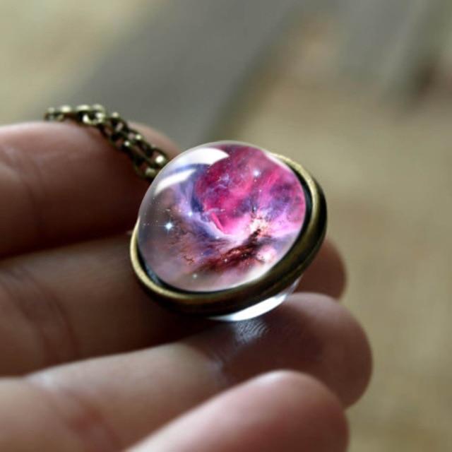 The Universe Glass Art Necklace