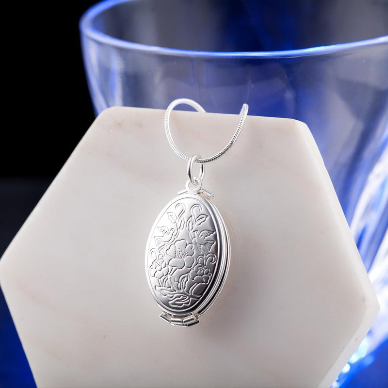 Rose Memory Locket Necklace
