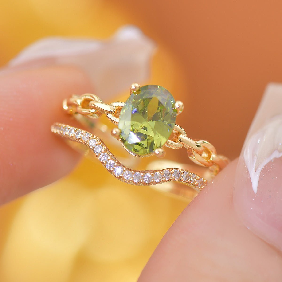 Nicola Peridot Ring