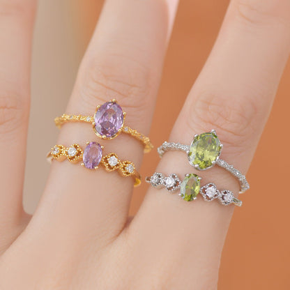 Oval Amethyst Ring