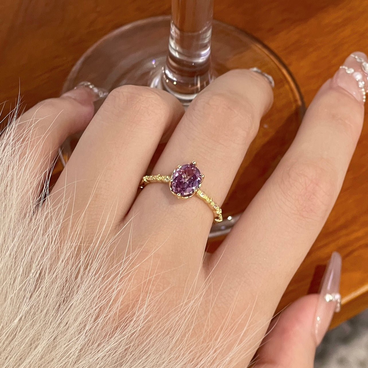 Oval Amethyst Ring