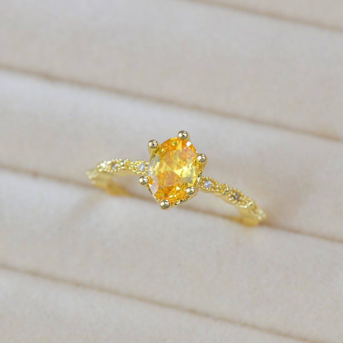 Oval Citrine Ring