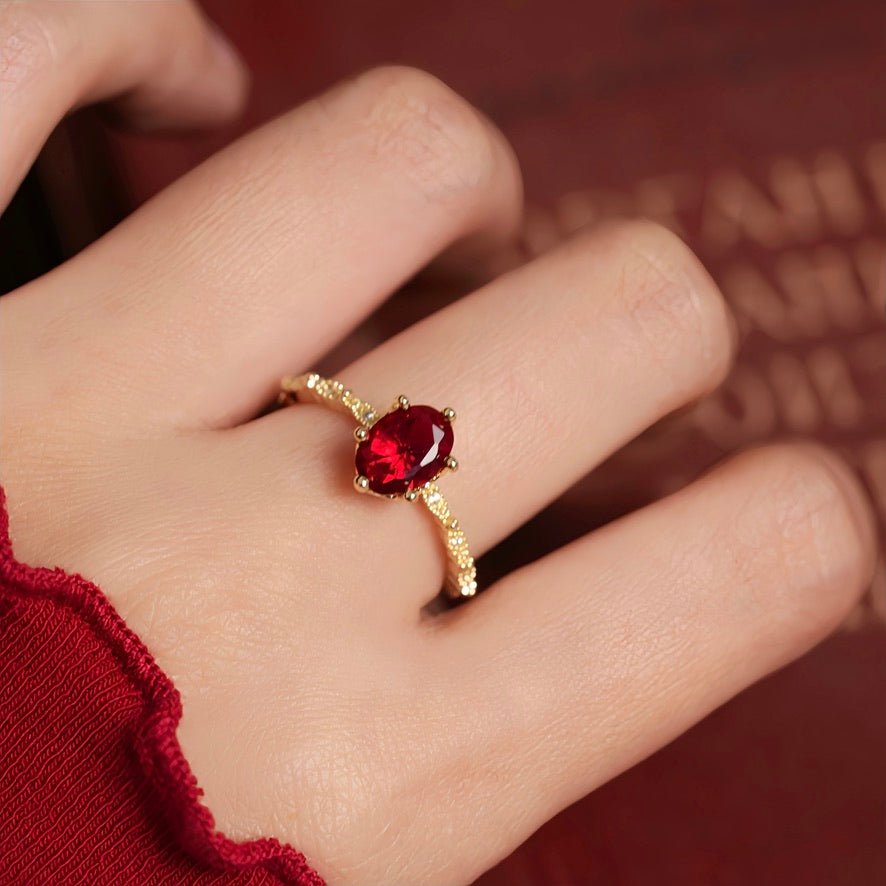 Oval Ruby Ring