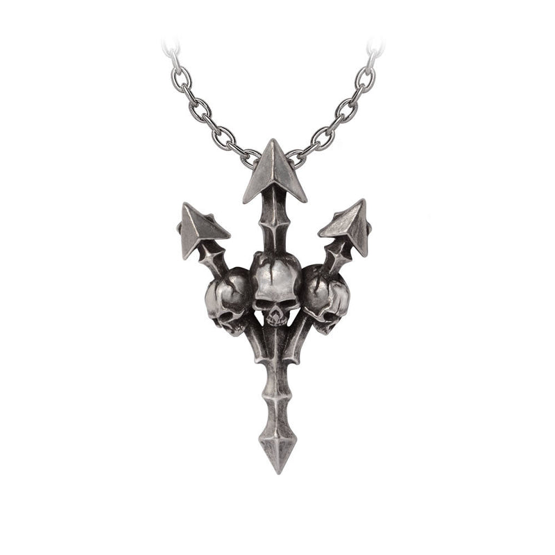 Deadly Trident Pendant Necklace by Alchemy Gothic