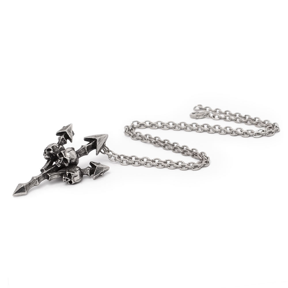 Deadly Trident Pendant Necklace by Alchemy Gothic