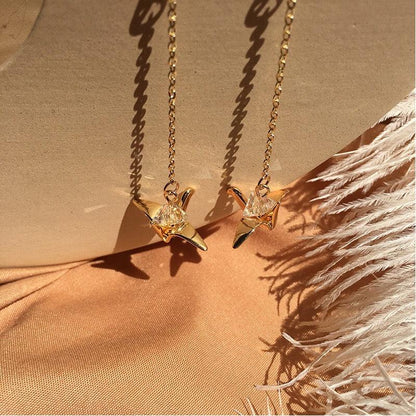 [] Paper Crane Earrings