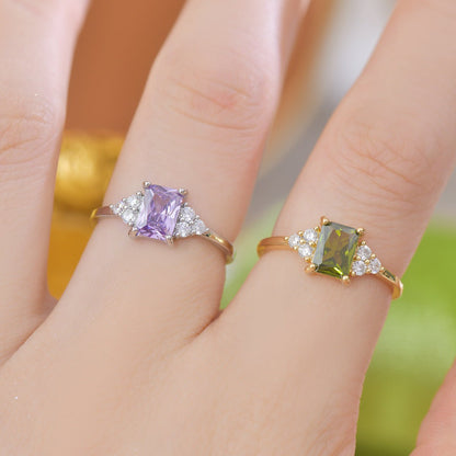 Peridot Princess Ring