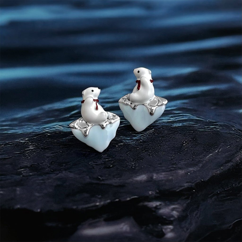 Polar Bear Earrings