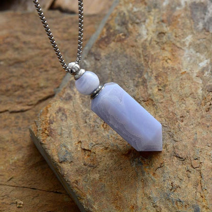 Crystal Perfume Bottle Necklace