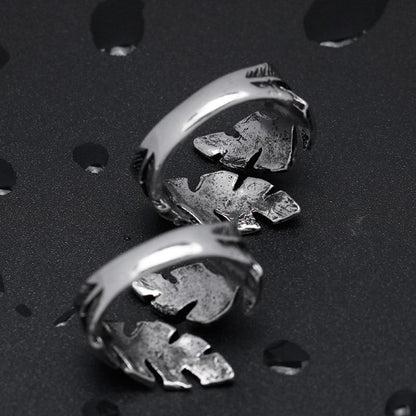 Feather Titanium Steel Wrap Ring