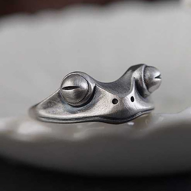 Silver Frog Ring