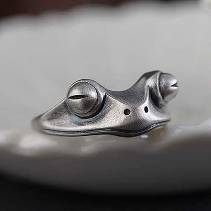 Silver Frog Ring