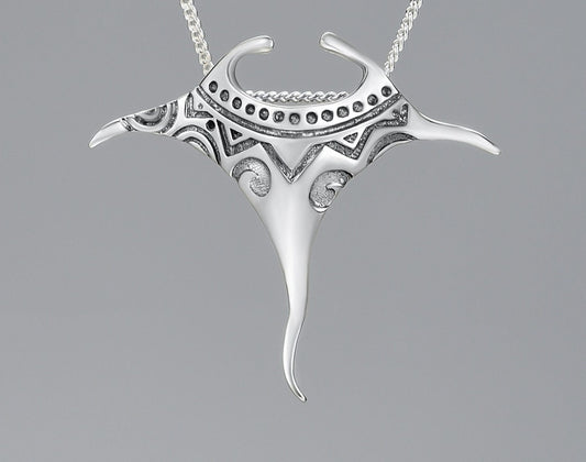 Sterling Silver Manta Ray Necklace