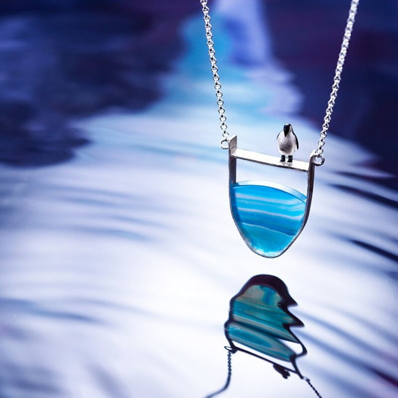 Sterling Silver Arctic Penguin Necklace
