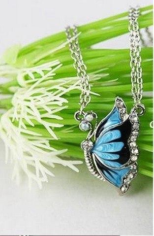 Charming Blue Butterfly Necklace
