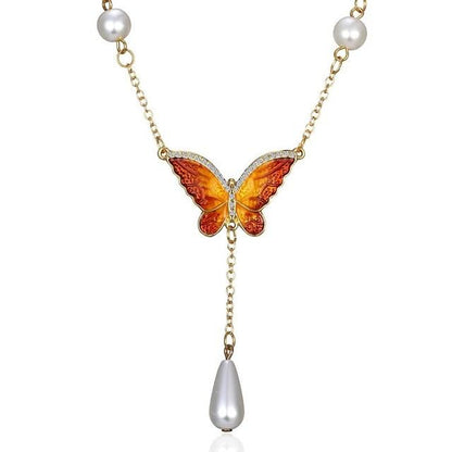 Pearl Butterfly Necklace
