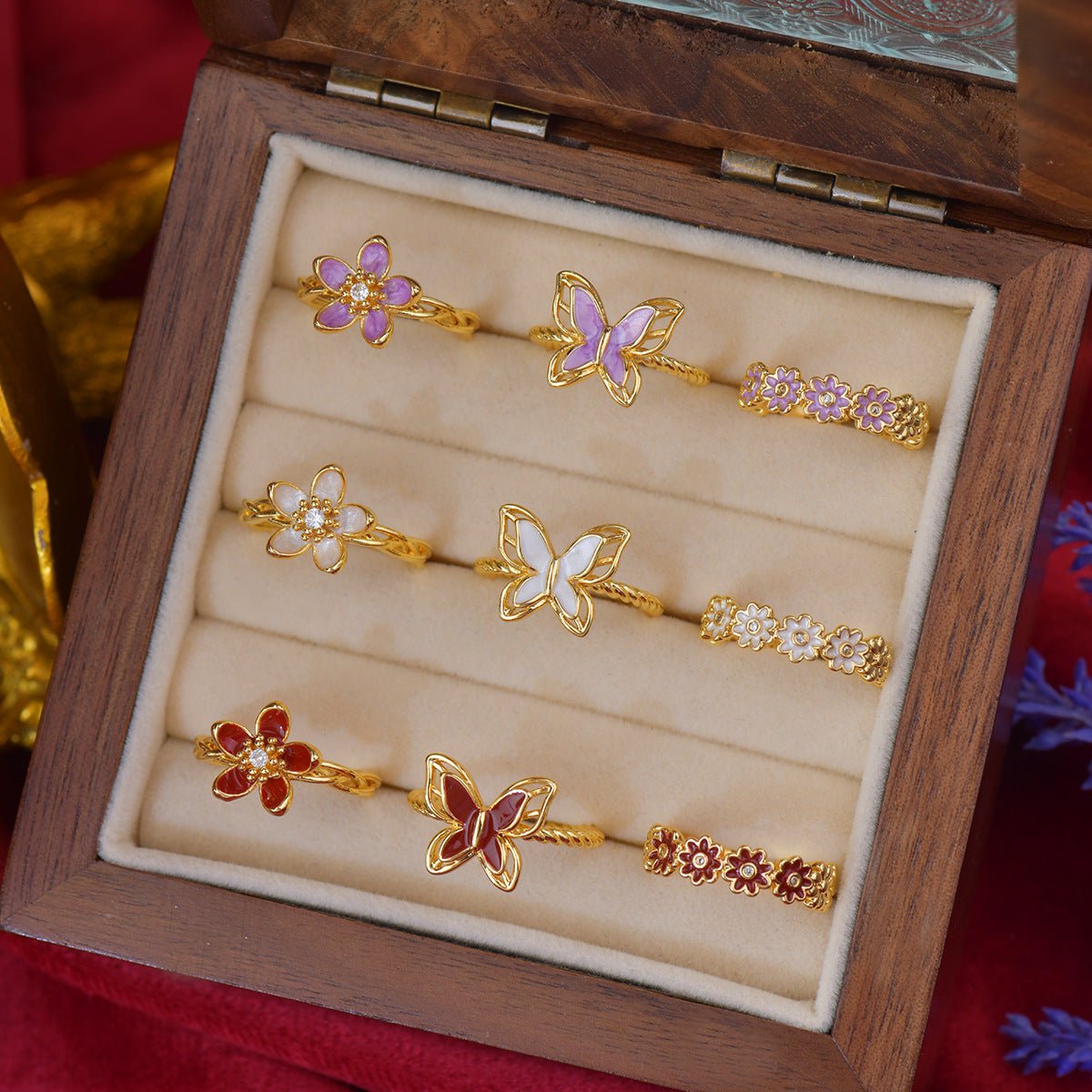 Purple Mariposa Ring