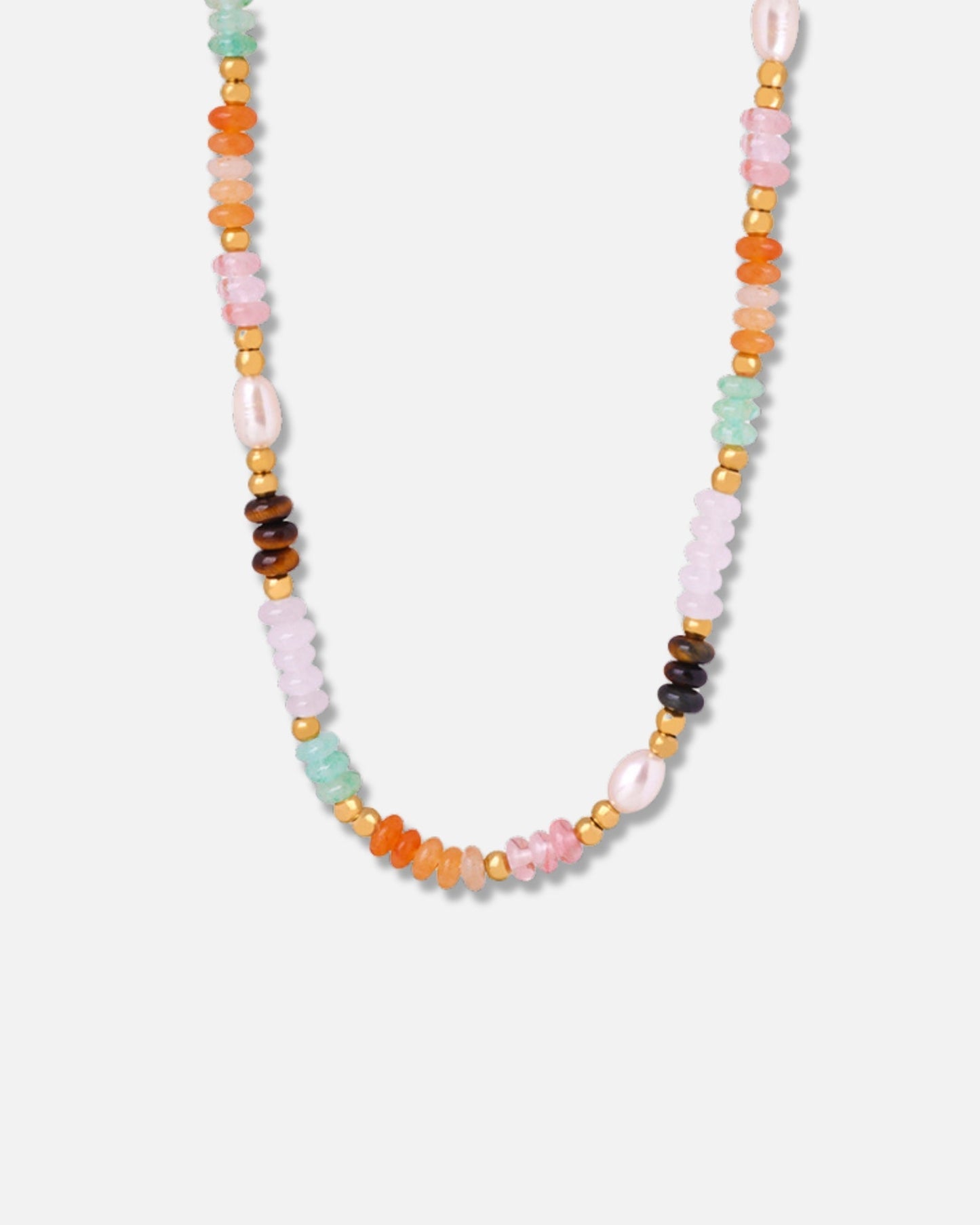 Cherish Natural Stone Beaded Necklace