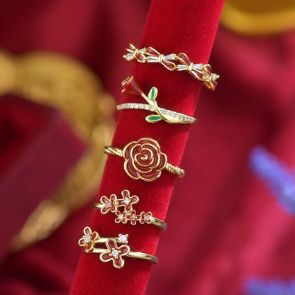 Red Starflower Ring