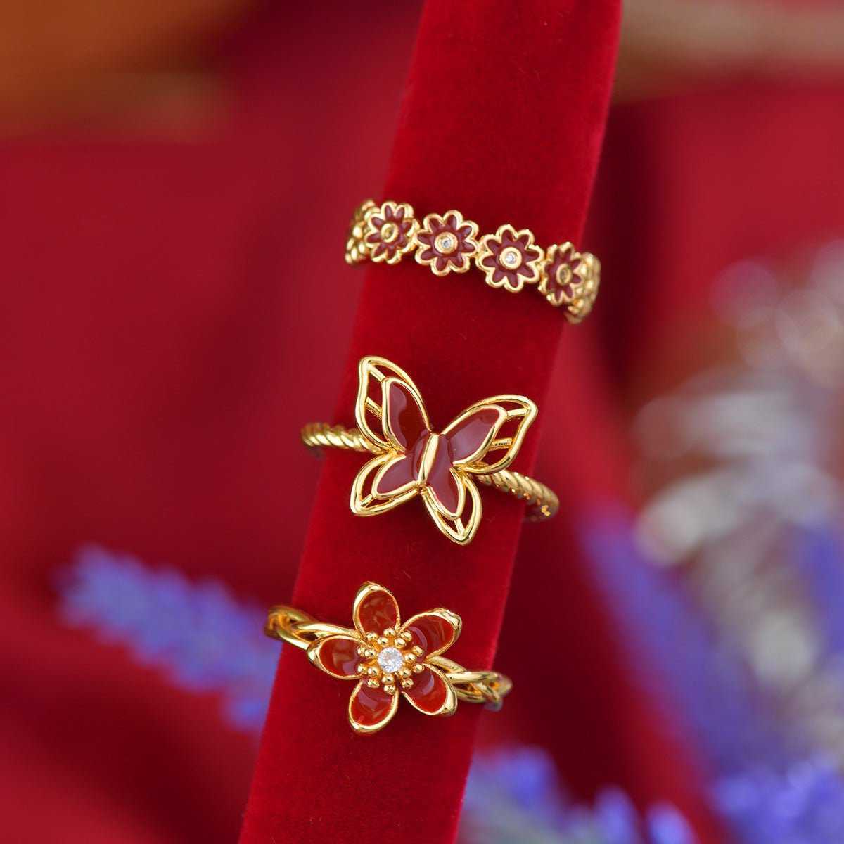 Red Primrose Ring