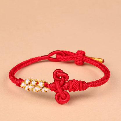 Red String Bracelet With Wenchang Knot | Luck & Strength