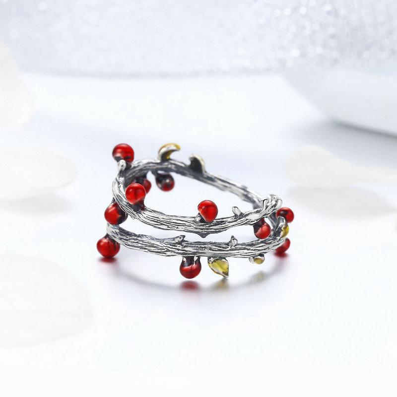 Autumn Leaves Sterling Silver Wrap Ring