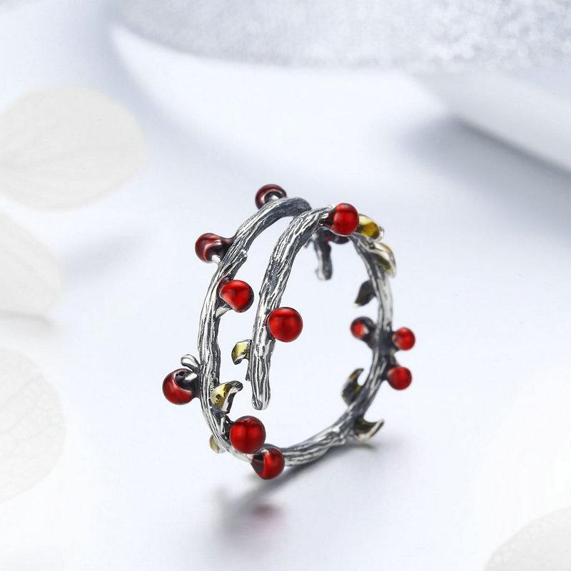 Autumn Leaves Sterling Silver Wrap Ring