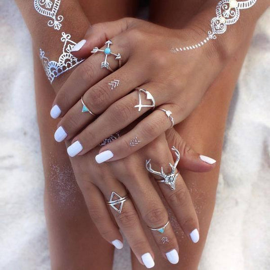 Style Antler Ring Set