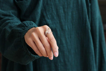 Calla Lily Sterling Silver Wrap Ring