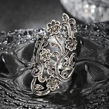 Crystal Flower Vines Ring