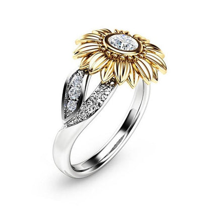 Crystal Sunflower Ring