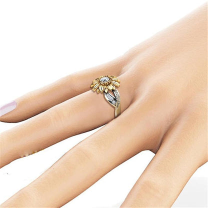 Crystal Sunflower Ring