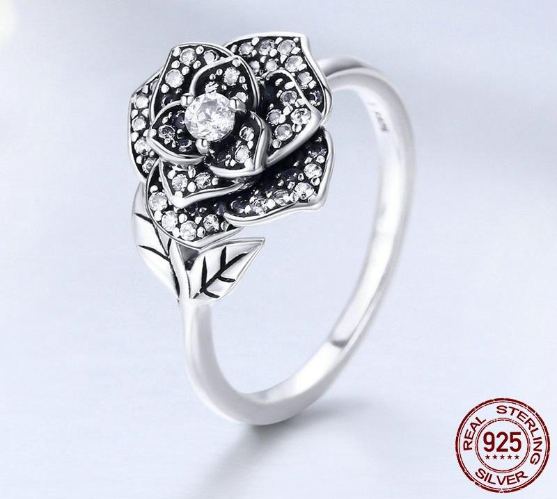 Dazzling Rose Sterling Silver Ring