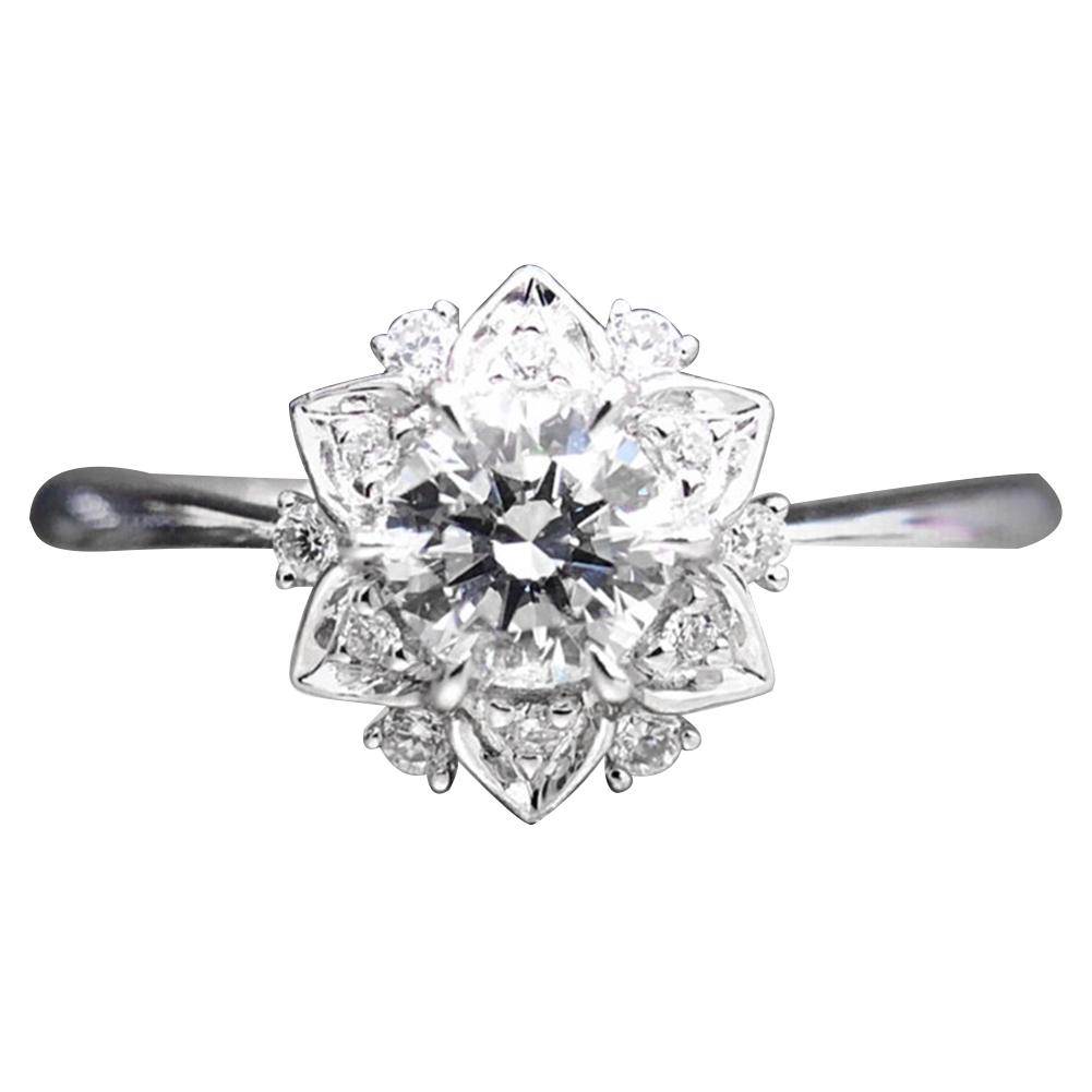Rhinestone Flower Ring