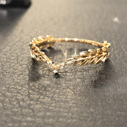 Golden Olive Wreath Ring
