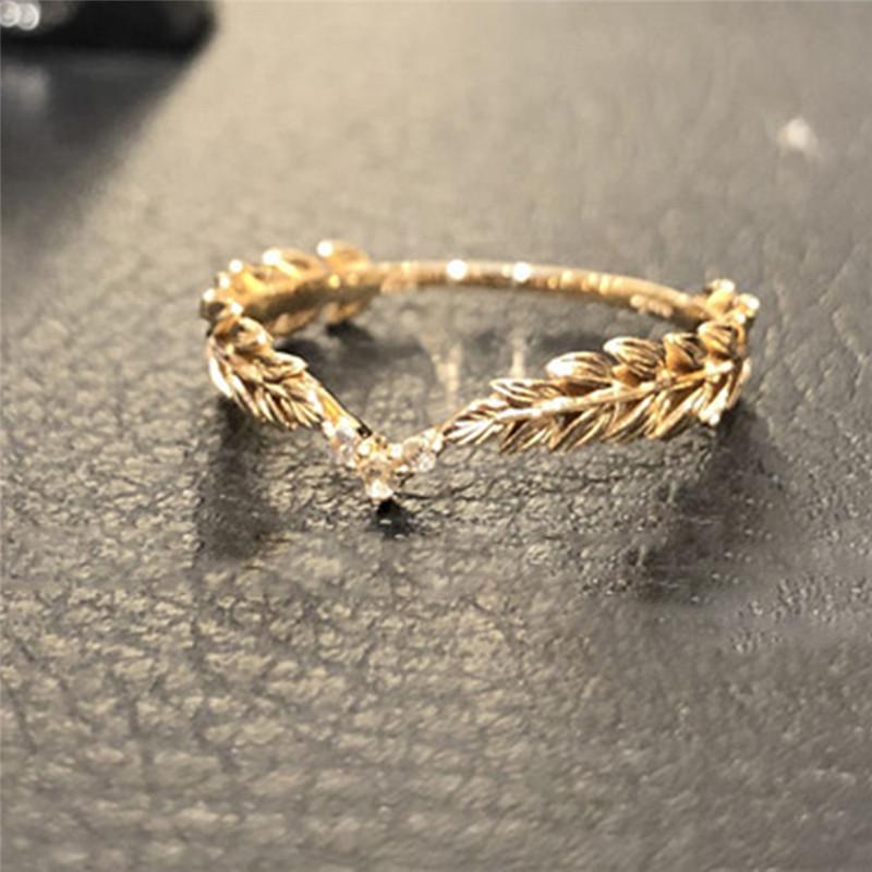 Golden Olive Wreath Ring