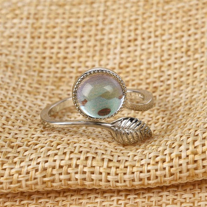 Leaf Moonstone Wrap Ring